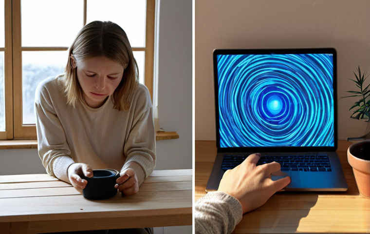 **Prompt 1: Digital Overload to Mindful Creation**
    "A split image or diptych: On the left, a person (20s-30s, neutral gender) with a slightly strained or tired expression, lit by the blue glow of a smartphone or laptop screen, surrounded by subtle, almost glitchy visual elements representing digital notifications and data streams. On the right, the same person, now calm and focused, hands engaged in a tactile, non-digital hobby such as painting with watercolors on a desk bathed in warm natural light, or carefully potting a small plant. The background on the right hints at a cozy, minimalist Swedish-inspired home interior (e.g., light wood, simple lines). The overall composition emphasizes the transition from digital fatigue to peaceful, creative engagement. Realistic, cinematic, high detail, balanced composition."