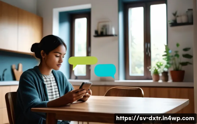 디지털 환경에서의 건강한 습관 만들기 - **Digital Overwhelm and Seeking Balance:**
    "A person (adult, gender-neutral, casual modest cloth...