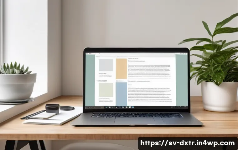 디지털 기기 사용의 긍정적인 습관 만들기 - A cozy Scandinavian home office scene with a clean, minimalist digital workspace on a sleek desk. Th...